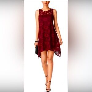 Chic Burgundy Lace Dress